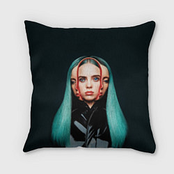 Подушка квадратная BILLIE EILISH, цвет: 3D-принт