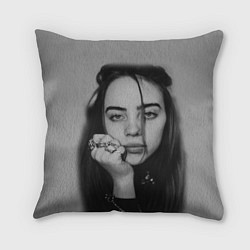 Подушка квадратная BILLIE EILISH, цвет: 3D-принт