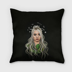 Подушка квадратная BILLIE EILISH, цвет: 3D-принт