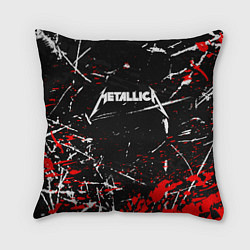 Подушка квадратная METALLICA, цвет: 3D-принт