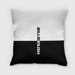 Подушка квадратная BILLIE EILISH: White & Black