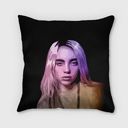 Подушка квадратная BILLIE EILISH: Violet Mood, цвет: 3D-принт