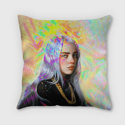 Подушка квадратная Billie Eilish, цвет: 3D-принт