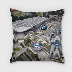 Подушка квадратная BMW city, цвет: 3D-принт