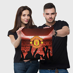 Подушка квадратная Manchester United, цвет: 3D-принт — фото 2
