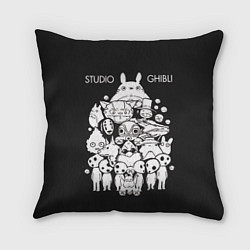 Подушка квадратная Мой сосед Тоторо Studio Ghibli