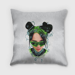 Подушка квадратная BILLIE EILISH, цвет: 3D-принт