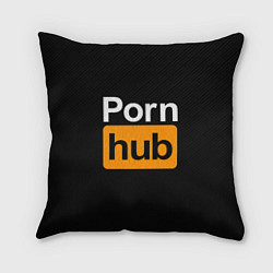 Подушка квадратная PORNHUB, цвет: 3D-принт