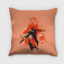 Подушка квадратная Парное фигурное катание, цвет: 3D-принт