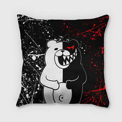 Подушка квадратная MONOKUMA, цвет: 3D-принт