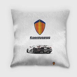 Подушка квадратная Koenigsegg, цвет: 3D-принт
