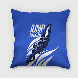 Подушка квадратная Jump master, цвет: 3D-принт