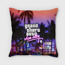 Подушка квадратная Grand Theft Auto Vice City, цвет: 3D-принт
