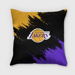 Подушка квадратная LA LAKERS, цвет: 3D-принт