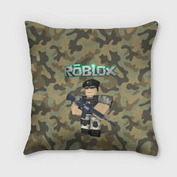 Подушка квадратная Roblox 23 February Camouflage, цвет: 3D-принт