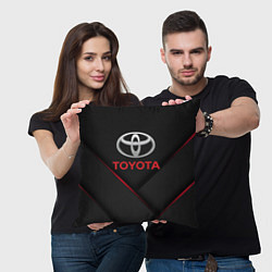 Подушка квадратная TOYOTA, цвет: 3D-принт — фото 2