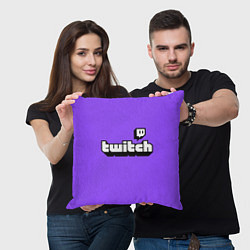 Подушка квадратная Twitch, цвет: 3D-принт — фото 2