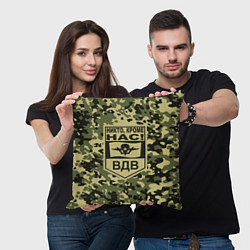 Подушка квадратная Никто, кроме нас! ВДВ, цвет: 3D-принт — фото 2