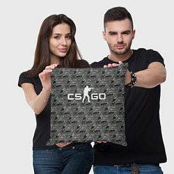 Подушка квадратная CS GO, цвет: 3D-принт — фото 2