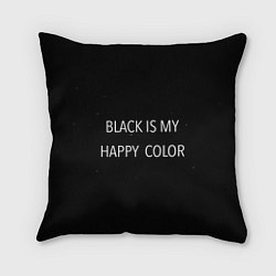 Подушка квадратная Black, цвет: 3D-принт