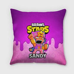 Подушка квадратная BRAWL STARS SANDY, цвет: 3D-принт