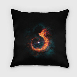 Подушка квадратная Космический Феникс, цвет: 3D-принт