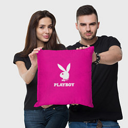 Подушка квадратная PLAYBOY, цвет: 3D-принт — фото 2