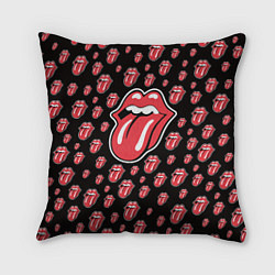 Подушка квадратная Rolling stones, цвет: 3D-принт