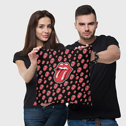 Подушка квадратная Rolling stones, цвет: 3D-принт — фото 2