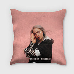 Подушка квадратная Billie Eilish, цвет: 3D-принт