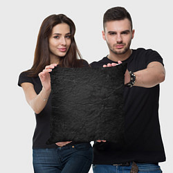 Подушка квадратная BLACK GRUNGE, цвет: 3D-принт — фото 2