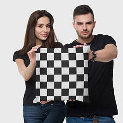 Подушка квадратная Шахматка, цвет: 3D-принт — фото 2