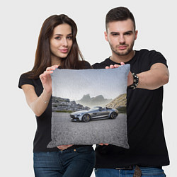 Подушка квадратная Mercedes V8 Biturbo, цвет: 3D-принт — фото 2