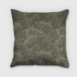 Подушка квадратная Листья пальмы, цвет: 3D-принт