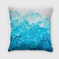 Подушка квадратная Лёд, цвет: 3D-принт