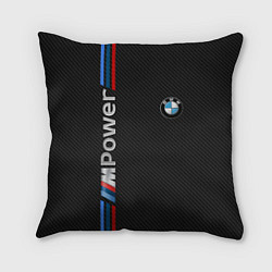 Подушка квадратная BMW POWER CARBON, цвет: 3D-принт