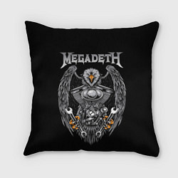 Подушка квадратная Megadeth, цвет: 3D-принт