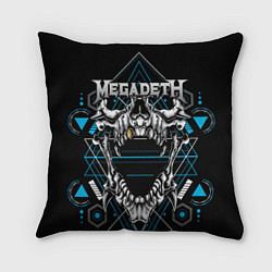 Подушка квадратная Megadeth, цвет: 3D-принт