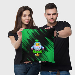 Подушка квадратная BRAWL STARS SPROUT, цвет: 3D-принт — фото 2