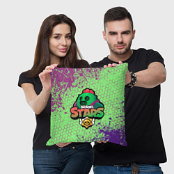 Подушка квадратная Brawl Stars Spike, цвет: 3D-принт — фото 2