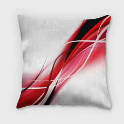Подушка квадратная GEOMETRY STRIPES RED, цвет: 3D-принт