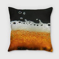 Подушка квадратная ТЕМНОЕ ПИВО, цвет: 3D-принт