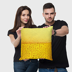 Подушка квадратная ПИВО, цвет: 3D-принт — фото 2