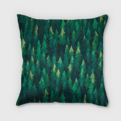 Подушка квадратная ЛЕС, цвет: 3D-принт