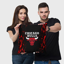 Подушка квадратная CHICAGO BULLS, цвет: 3D-принт — фото 2