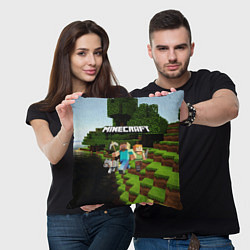 Подушка квадратная Minecraft, цвет: 3D-принт — фото 2