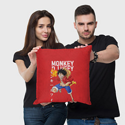 Подушка квадратная Monkey D Luffy, цвет: 3D-принт — фото 2