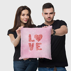 Подушка квадратная Love Розы, цвет: 3D-принт — фото 2