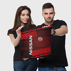 Подушка квадратная NISSAN, цвет: 3D-принт — фото 2