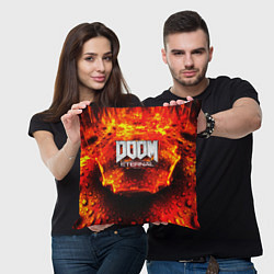 Подушка квадратная Doom Eternal, цвет: 3D-принт — фото 2